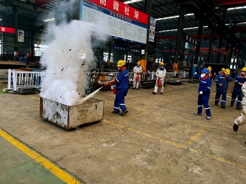 Eihe Steel Structure llevó a cabo el simulacro de incendio del 